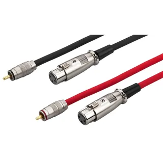 MONACOR Verbindungskabel, 1,5m, RCA auf XLR Female