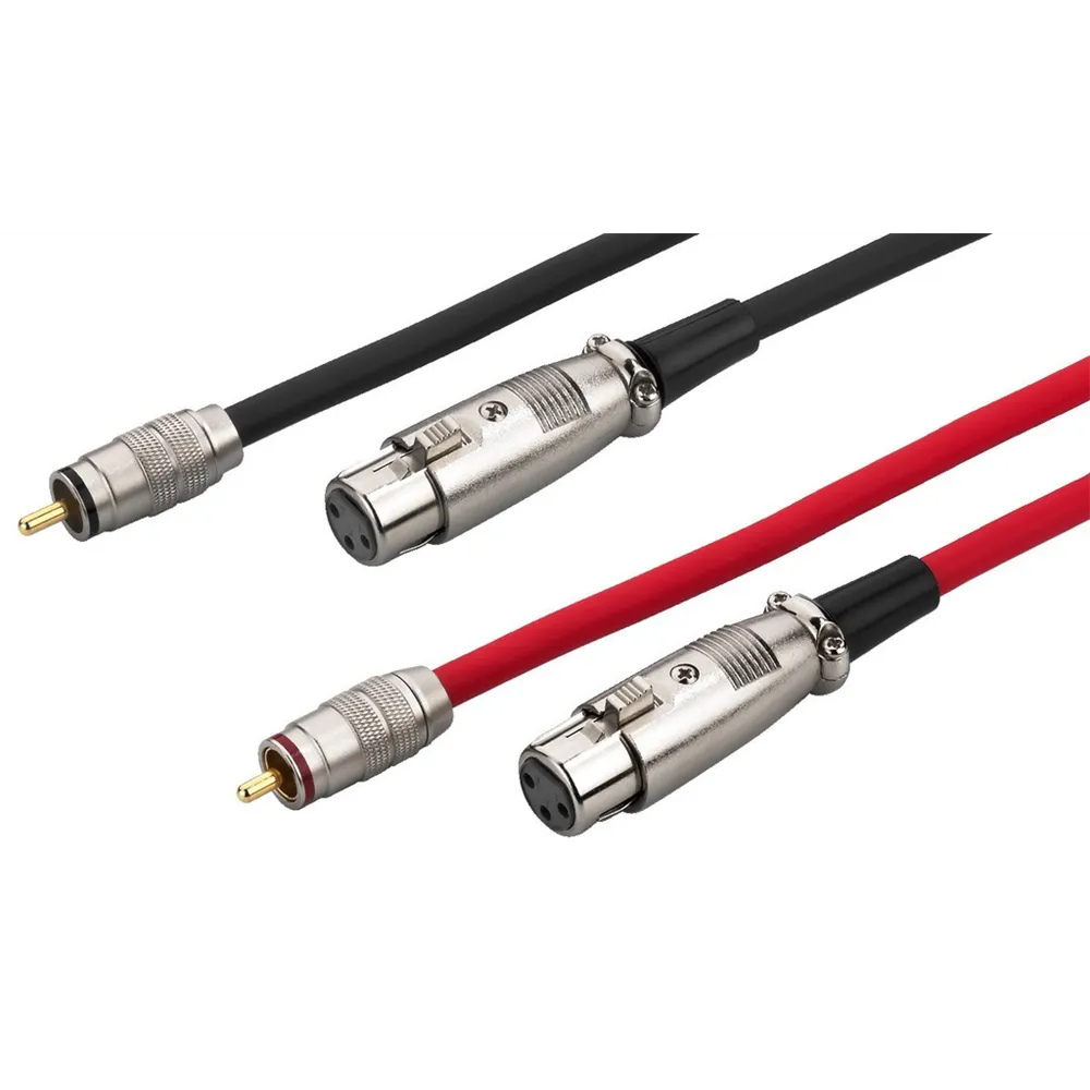 MONACOR Verbindungskabel, 1,5m, RCA auf XLR Female