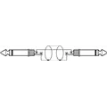 MONACOR Klinkenkabel 1m, mono, 2x 6.3mm Stecker