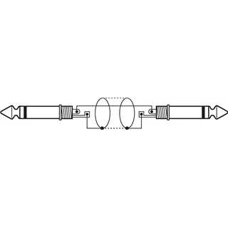 MONACOR Mikrofonkabel, 2x 6.3 Klinkenstecker mono