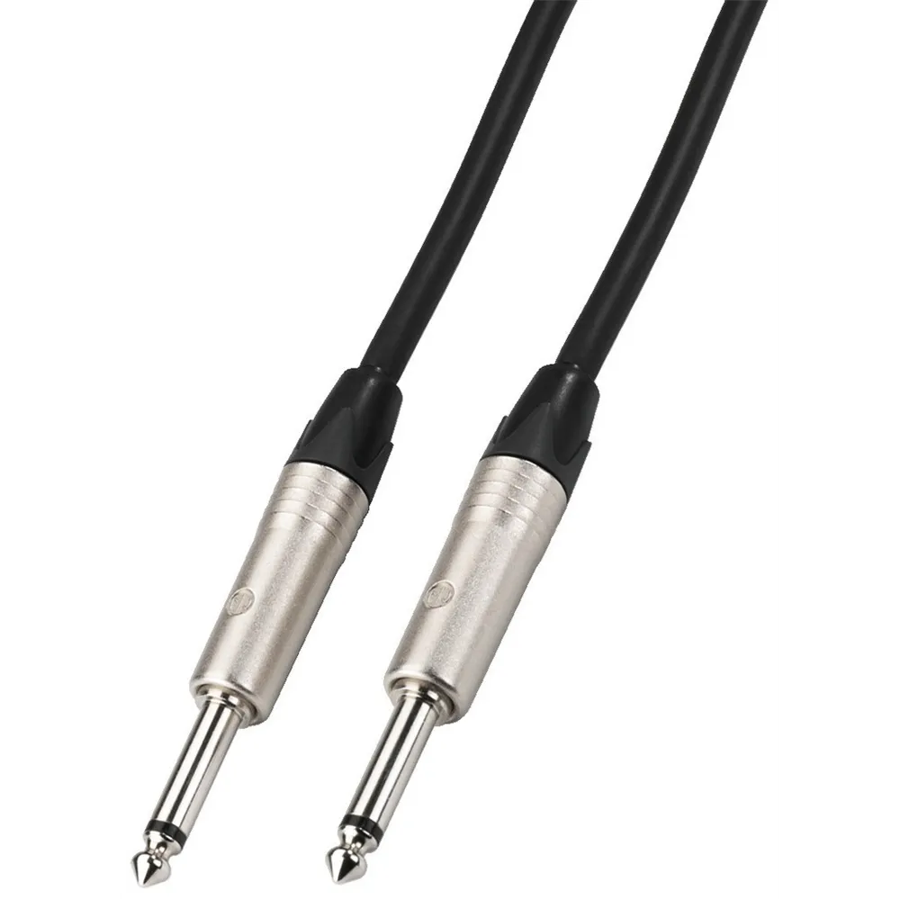 MONACOR Mikrofonkabel, 2x 6.3 Klinkenstecker mono