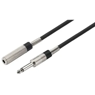 MONACOR Klinken-Verlaengerungskabel, 6.3mm, 6m