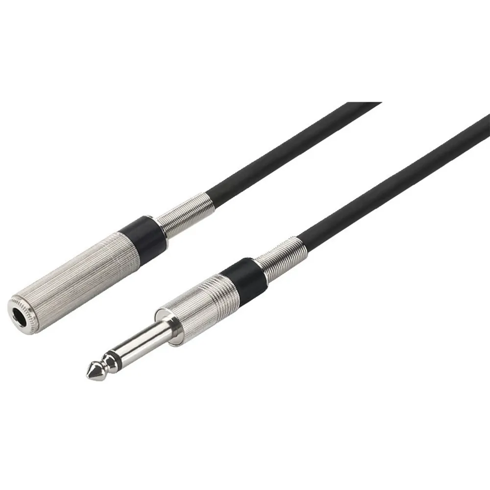MONACOR Klinken-Verlaengerungskabel, 6.3mm, 6m