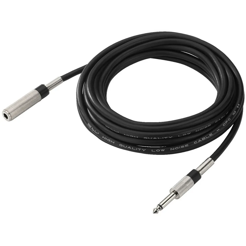 MONACOR Klinken-Verlaengerungskabel, 6.3mm, 6m