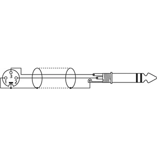 MONACOR Linekabel 1m 1xXLR m 6.3mm m HIGH QUALITY FLEXIBLE