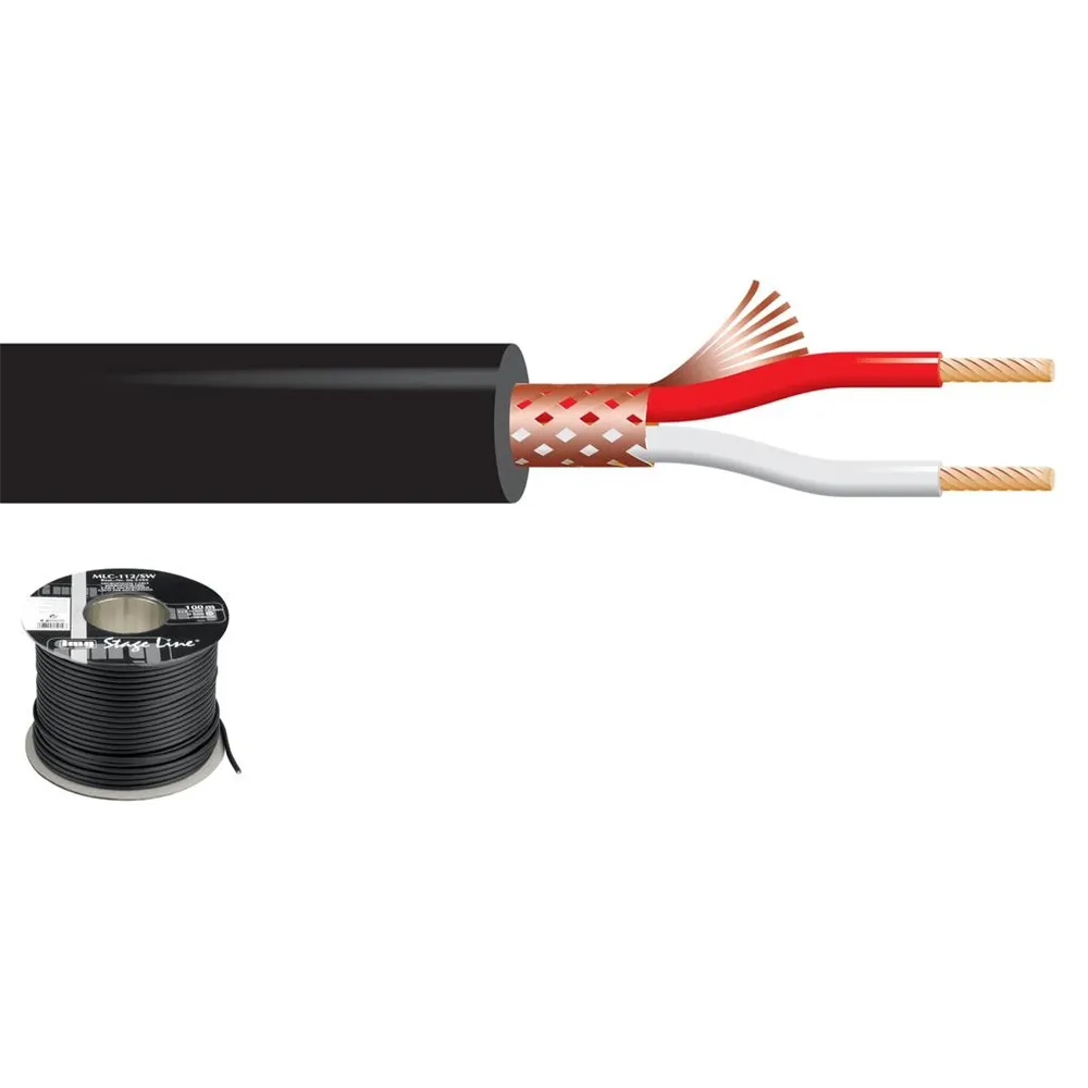 MONACOR Mikrofonkabel 100m d:6mm 2 x 0.22 mm2, 160 pF/m