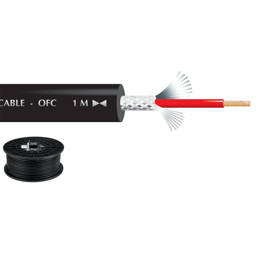 MONACOR Mikrofonkabel 100m d:6.8mm, 1x0.7mm2, 140 pF/m