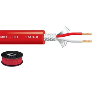MONACOR Mikrofonkabel 100m d: 6.5mm, 2x0.22mm2, 110 pF/m