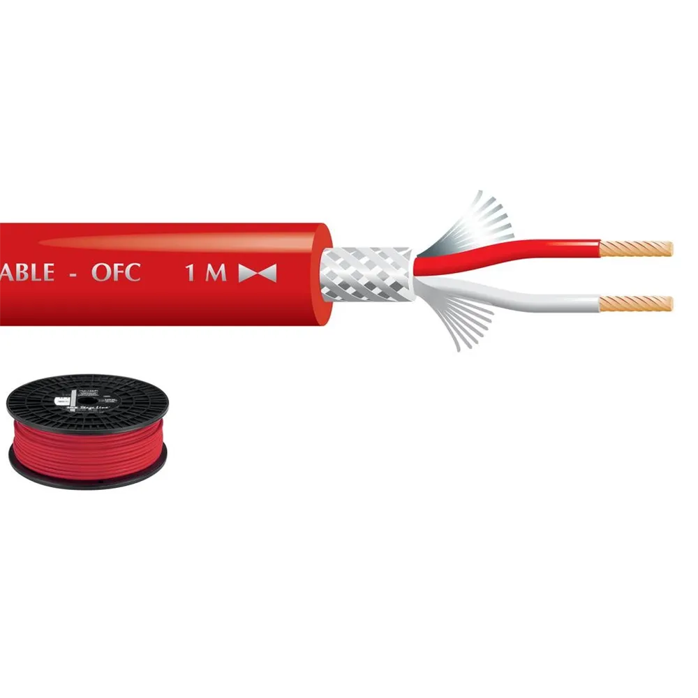 MONACOR Mikrofonkabel 100m d: 6.5mm, 2x0.22mm2, 110 pF/m