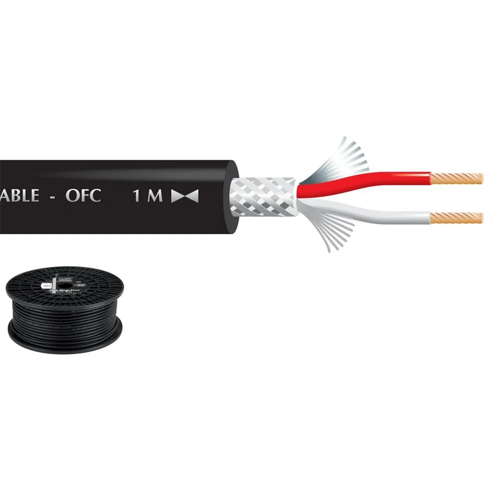 MONACOR Mikrofonkabel 100m d: 6.5mm, 2x0.22mm2, 110 pF/m