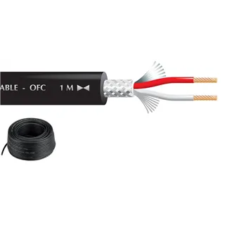 MONACOR Mikrofonkabel 50m d: 6.5mm 2x0.22 mm2, 110 pF/m