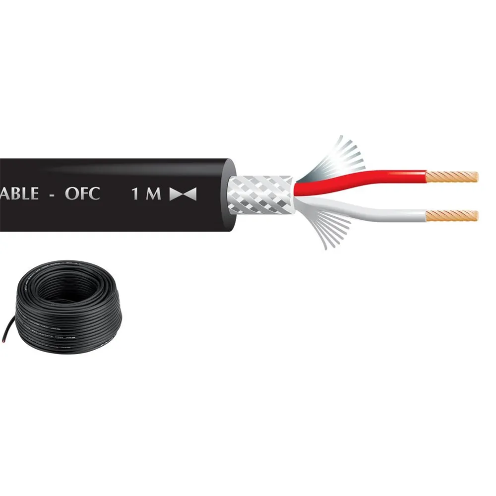 MONACOR Mikrofonkabel 50m d: 6.5mm 2x0.22 mm2, 110 pF/m