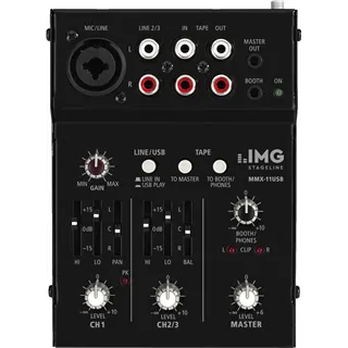 IMG STAGELINE 2-Kanal-Audio-Miniatur-Mischpult, USB