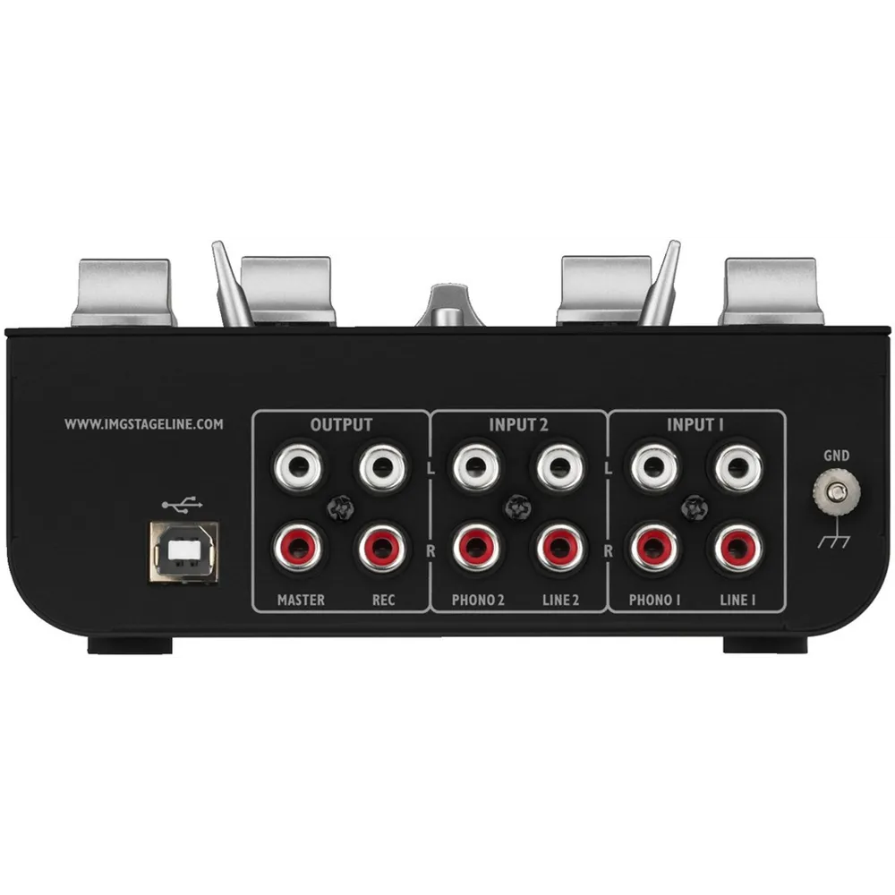 IMG STAGELINE 3 Kanal Stereo-Mischpult Mik Line Phono USB