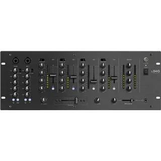 IMG STAGELINE 6-Kanal-Stereo-DJ-Mischpult 2xMik 4xAudio