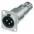 Neutrik NA3MDF - Adapter in D-Form XLR 3-Pol Male auf XLR 3-Pol Female Neutrik®