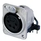 Neutrik Chassisbuchse 4pol. m.3M-Gewinde Inline-Printvers.