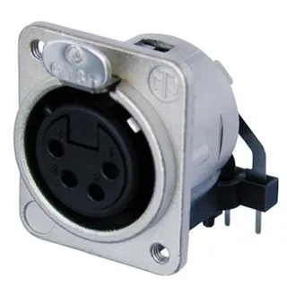 Neutrik Chassisbuchse 4pol. m.3M-Gewinde Inline-Printvers.