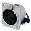 Neutrik Chassisbuchse 4pol. m.3M-Gewinde Inline-Printvers.