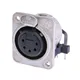 Neutrik Chassisbuchse 5pol. m.3M-Gewinde Inline-Printvers.