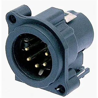 Neutrik Chassisstecker mit Schalter Kunststoffgehaeuse sw