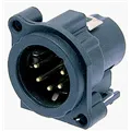 Neutrik Chassisstecker mit Schalter Kunststoffgehaeuse sw