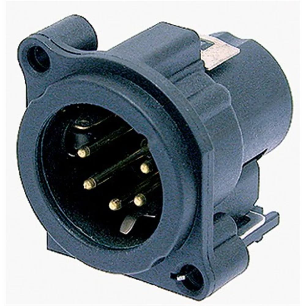 Neutrik Chassisstecker mit Schalter Kunststoffgehaeuse sw