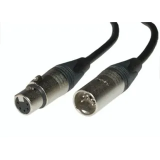Neutrik 10m DMX Kabel, 5polig verdrahtet PVC schwarz