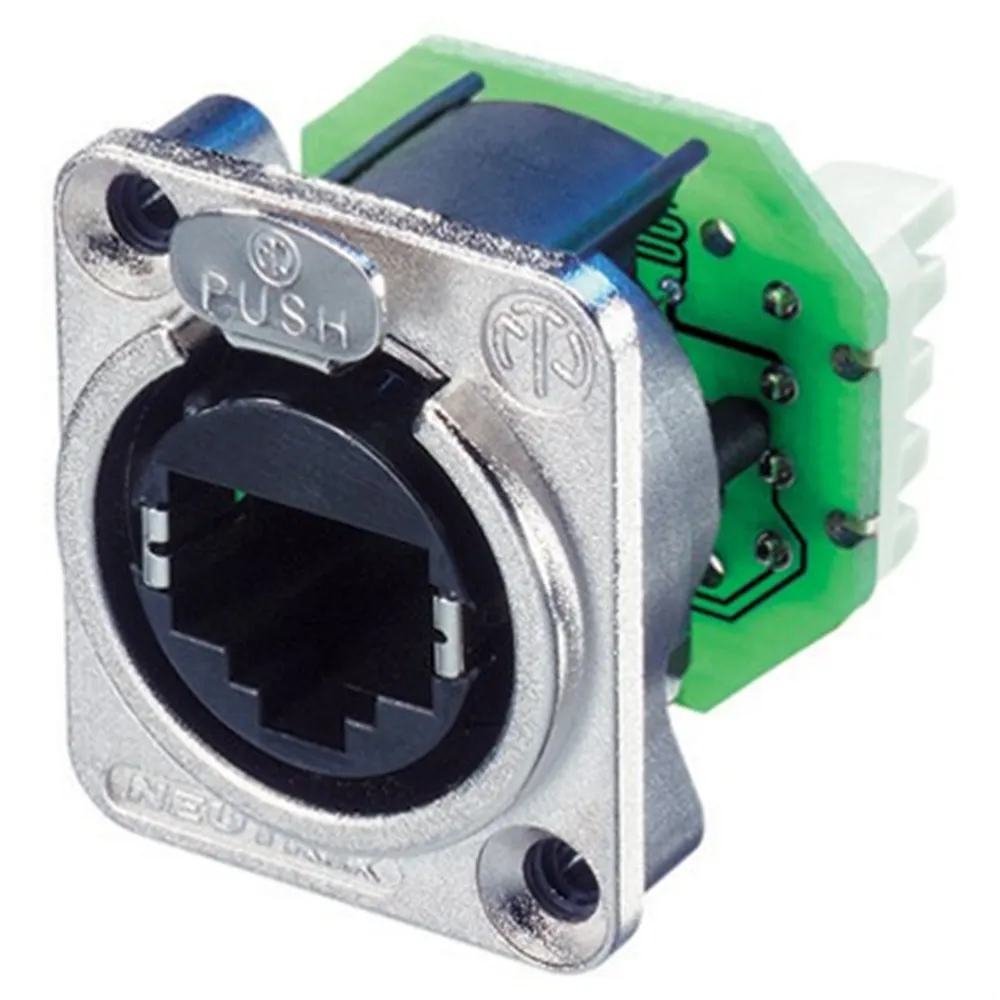 Neutrik etherCON Einbaubuchse RJ45 Metall Nickel, CAT5e