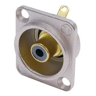 Neutrik Einbaubuchse Cinch D-Serie, nickel, schwarz