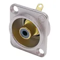 Neutrik Einbaubuchse Cinch D-Serie, nickel, schwarz