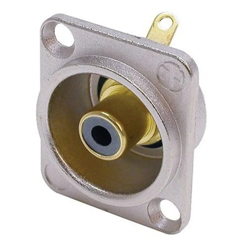 Neutrik Einbaubuchse Cinch D-Serie, nickel, schwarz