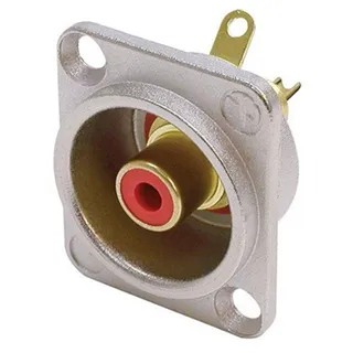 Neutrik Einbaubuchse Cinch D-Serie, nickel, rot