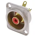 Neutrik Einbaubuchse Cinch D-Serie, nickel, rot