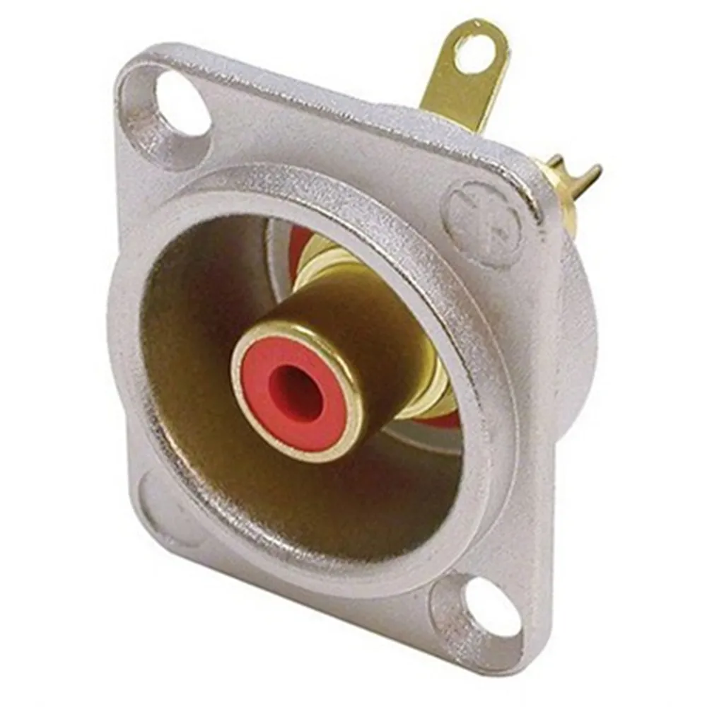Neutrik Einbaubuchse Cinch D-Serie, nickel, rot