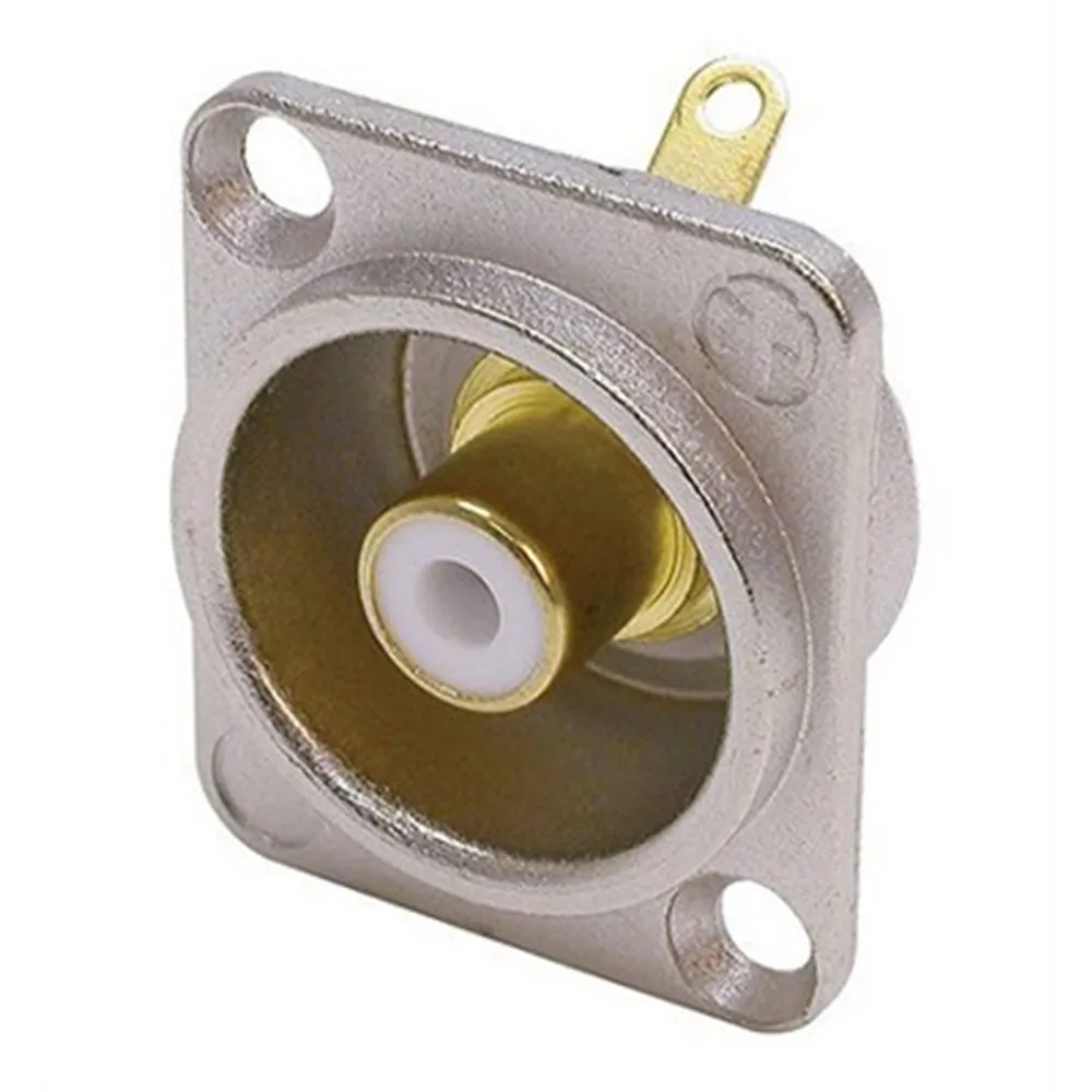 Neutrik Einbaubuchse Cinch D-Serie, nickel, weiss