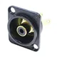 Neutrik Einbaubuchse Cinch D-Serie, schwarz, schwarz