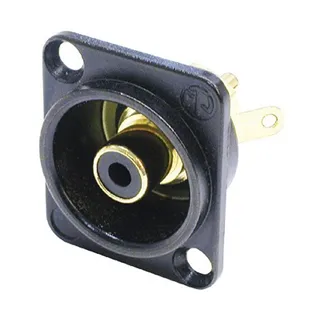 Neutrik Einbaubuchse Cinch D-Serie, schwarz, schwarz