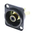 Neutrik Einbaubuchse Cinch D-Serie, schwarz, schwarz
