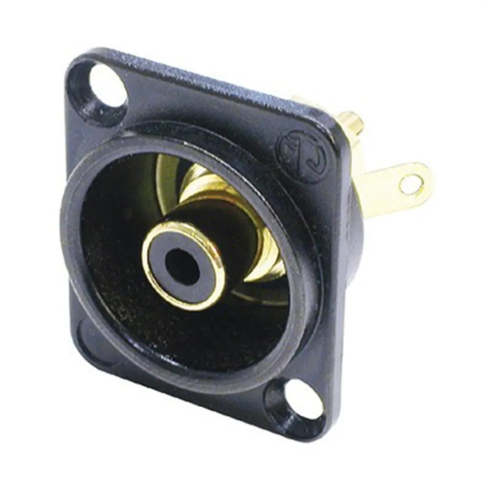 Neutrik Einbaubuchse Cinch D-Serie, schwarz, schwarz