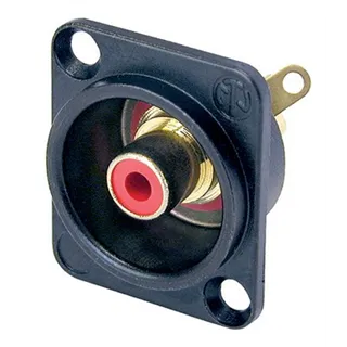 Neutrik Einbaubuchse Cinch D-Serie, schwarz, rot
