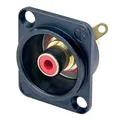 Neutrik Einbaubuchse Cinch D-Serie, schwarz, rot