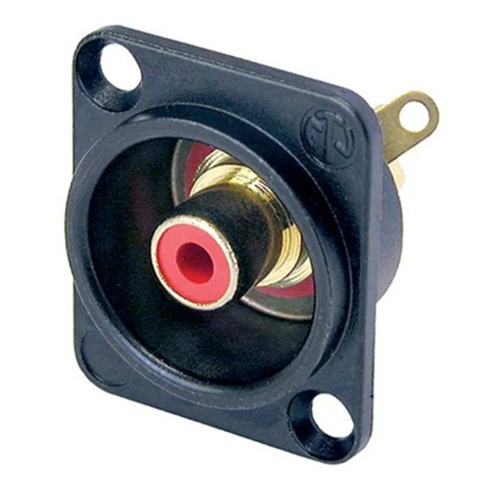 Neutrik Einbaubuchse Cinch D-Serie, schwarz, rot