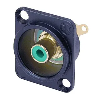 Neutrik Einbaubuchse Cinch D-Serie, schwarz, gruen