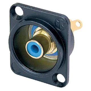Neutrik Einbaubuchse Cinch D-Serie, schwarz, blau