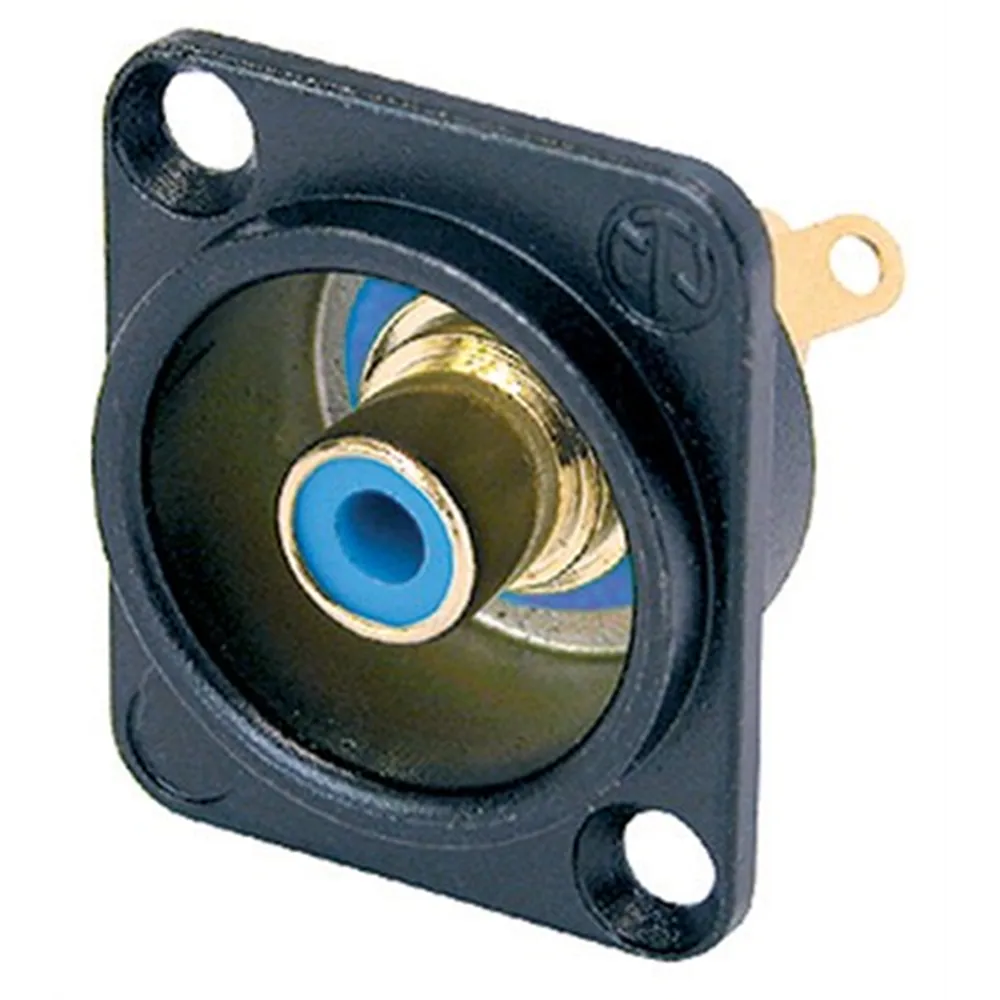 Neutrik Einbaubuchse Cinch D-Serie, schwarz, blau