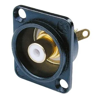 Neutrik Einbaubuchse Cinch D-Serie, schwarz, weiss