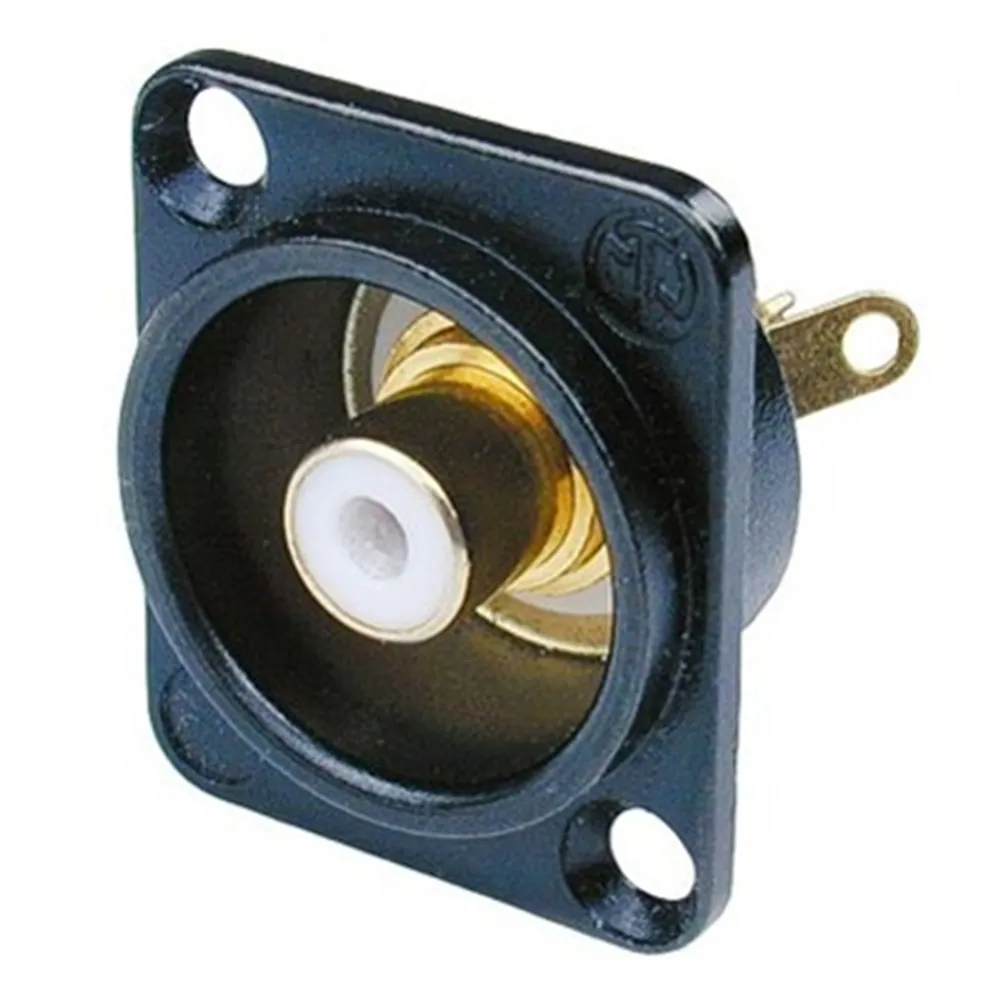 Neutrik Einbaubuchse Cinch D-Serie, schwarz, weiss