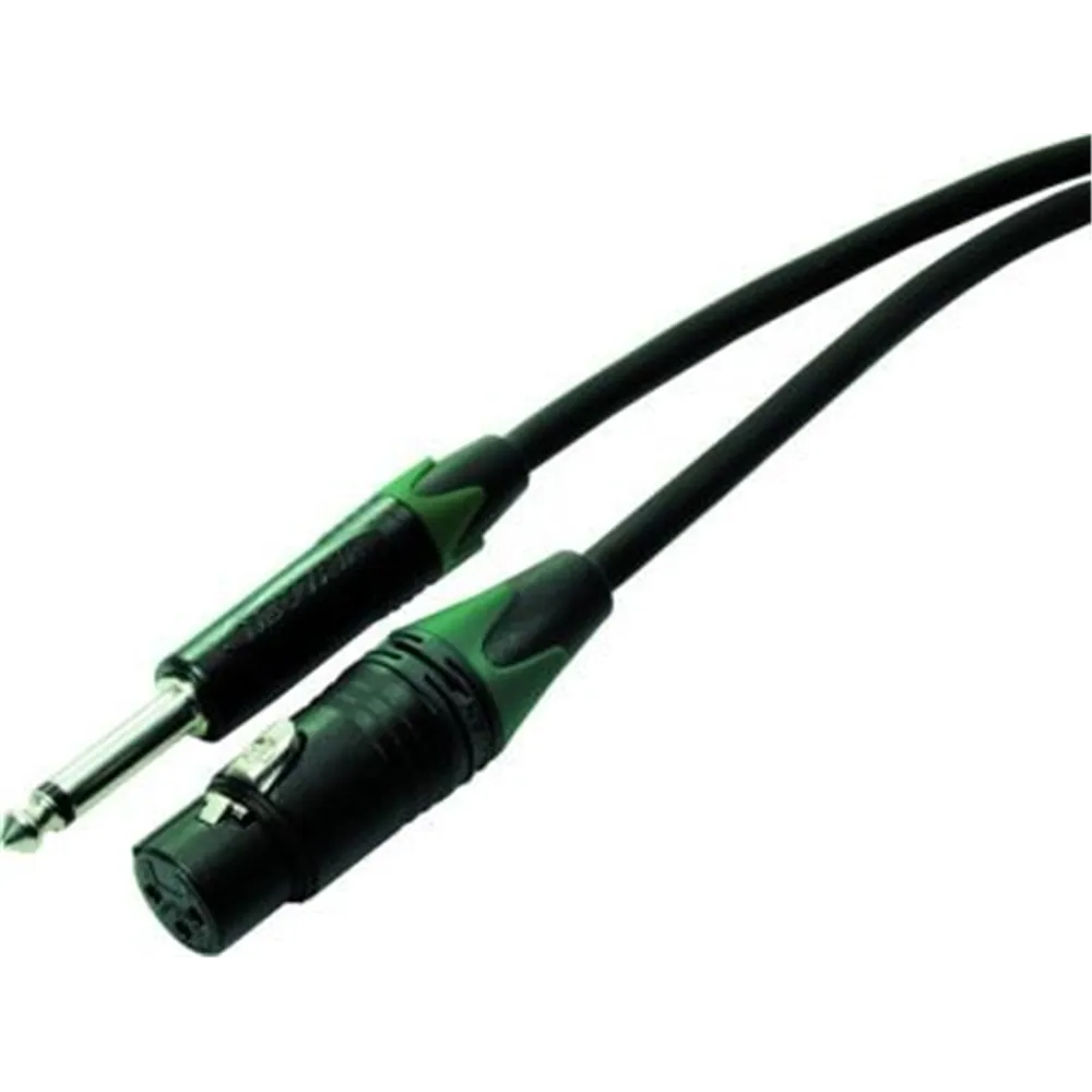 Neutrik Mic.-Kabel konf. 6m XLRF,plug Tuellen gruen asym.