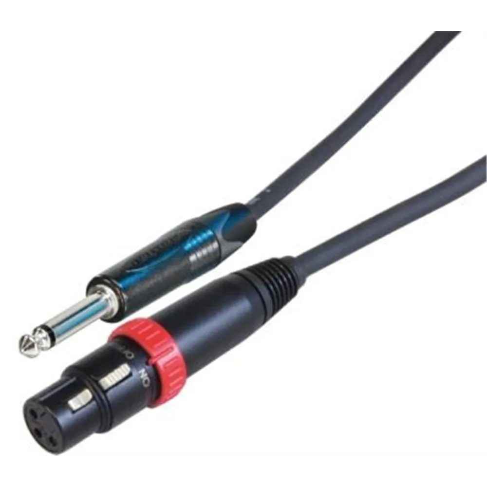 Neutrik Mic.-Kabel konf. FXS-B,Plug Tuellen schwarz asym.